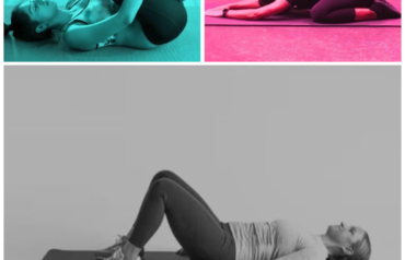 Lower back pain exercise photo collage